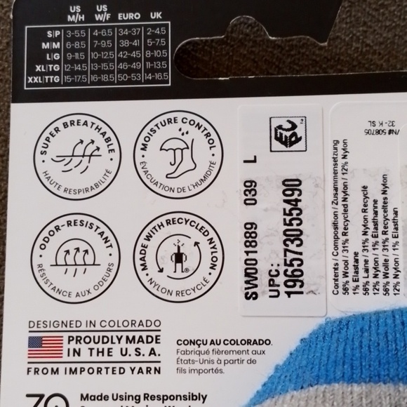Smartwool Men's 9/11.5 Cotton French Connection Bundle Set Of 6 - Picture 2 of 5